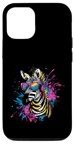 Splash Art Streifenpferd Musik Wildpferd Kopfhörer Zebra Hülle für iPhone 12/12 Pro von Aesthetic Art Zebra Streifenpferd Liebhaber Design