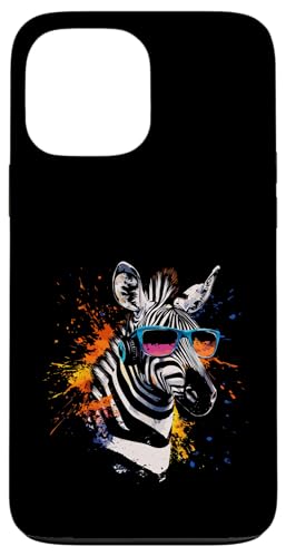 Splash Art Streifenpferd Musik Wildpferd Kopfhörer Zebra Hülle für iPhone 13 Pro Max von Aesthetic Art Zebra Streifenpferd Liebhaber Design