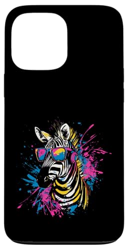 Splash Art Streifenpferd Musik Wildpferd Kopfhörer Zebra Hülle für iPhone 13 Pro Max von Aesthetic Art Zebra Streifenpferd Liebhaber Design