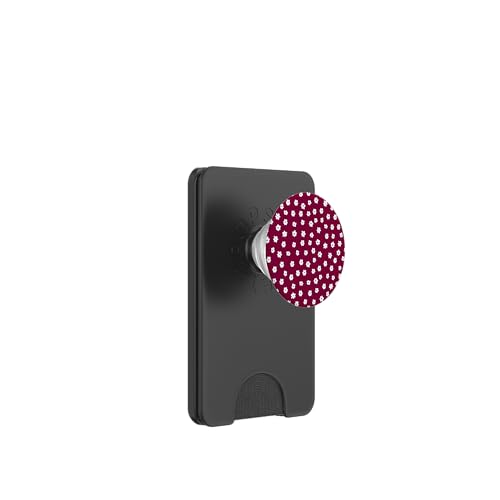 Burgunderrot Weiß Ditsy Blumen Blumenmuster PopSockets PopWallet für MagSafe von Aesthetic Boho Fantasy Patterns Designs