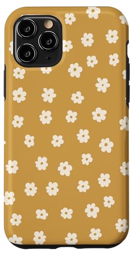 Hülle für iPhone 11 Pro Hellbraunes, neutrales Ditsy Blumen Blumenmuster von Aesthetic Boho Fantasy Patterns Designs