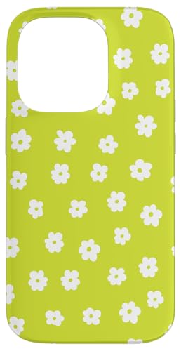 Hülle für iPhone 14 Pro Limettenweiß Ditsy Blumen Blumenmuster von Aesthetic Boho Fantasy Patterns Designs