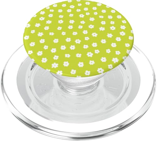 Limettenweiß Ditsy Blumen Blumenmuster PopSockets PopGrip für MagSafe von Aesthetic Boho Fantasy Patterns Designs