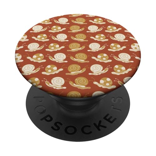 Terracotta-hellbraunes Schneckenmuster PopSockets Klebender PopGrip von Aesthetic Boho Fantasy Patterns Designs