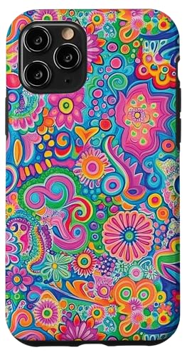 Hülle für iPhone 11 Pro Kräftige Farben, Kunst/lustiges Design, leuchtend bunt, ästhetisch von Aesthetic Designs HHWCo.