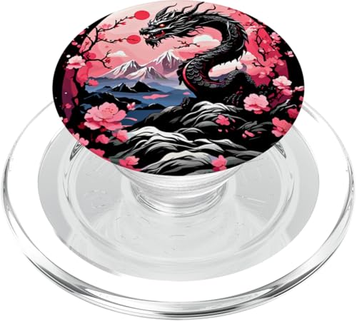 Japanischer Drache Aesthetic Japan Style Streetwear Drachen PopSockets PopGrip für MagSafe von Aesthetic Japanese Drache Asia Streetwear Japan