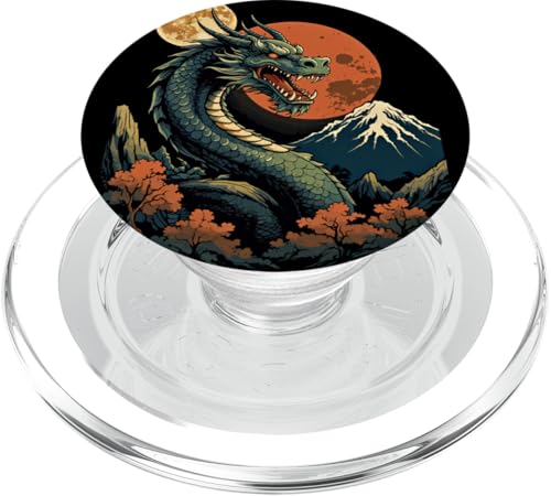 Japanischer Drache Aesthetic Japan Style Streetwear Drachen PopSockets PopGrip für MagSafe von Aesthetic Japanese Drache Asia Streetwear Japan