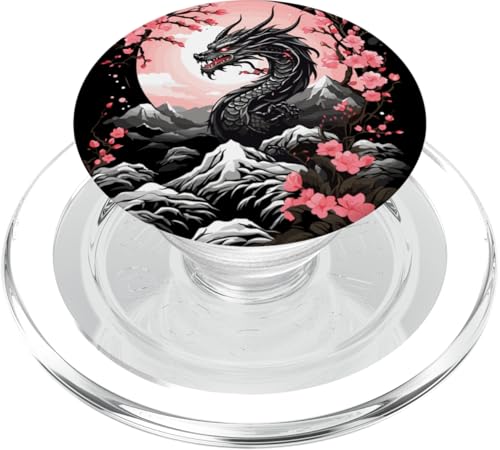 Japanischer Drache Aesthetic Japan Style Streetwear Drachen PopSockets PopGrip für MagSafe von Aesthetic Japanese Drache Asia Streetwear Japan