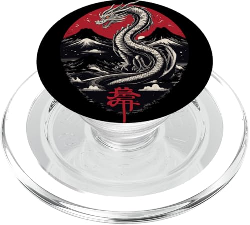 Japanischer Drache Aesthetic Japan Style Streetwear Drachen PopSockets PopGrip für MagSafe von Aesthetic Japanese Drache Asia Streetwear Japan