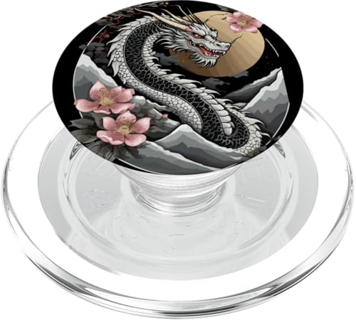 Japanischer Drache Aesthetic Japan Style Streetwear Drachen PopSockets PopGrip für MagSafe von Aesthetic Japanese Drache Asia Streetwear Japan