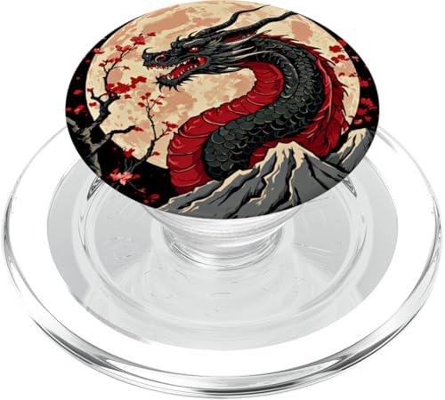 Japanischer Drache Aesthetic Japan Style Streetwear Drachen PopSockets PopGrip für MagSafe von Aesthetic Japanese Drache Asia Streetwear Japan