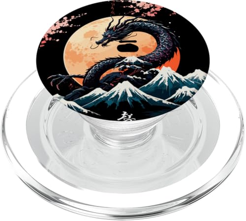 Japanischer Drache Aesthetic Japan Style Streetwear Drachen PopSockets PopGrip für MagSafe von Aesthetic Japanese Drache Asia Streetwear Japan