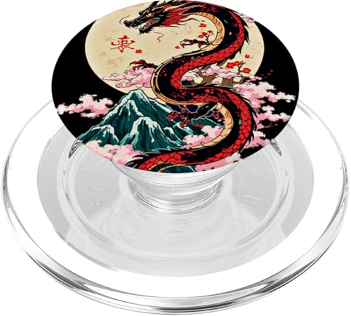 Japanischer Drache Aesthetic Japan Style Streetwear Drachen PopSockets PopGrip für MagSafe von Aesthetic Japanese Drache Asia Streetwear Japan