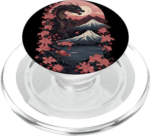 Japanischer Drache Aesthetic Japan Style Streetwear Drachen PopSockets PopGrip für MagSafe von Aesthetic Japanese Drache Asia Streetwear Japan