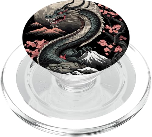 Japanischer Drache Aesthetic Japan Style Streetwear Drachen PopSockets PopGrip für MagSafe von Aesthetic Japanese Drache Asia Streetwear Japan