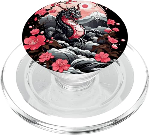 Japanischer Drache Aesthetic Japan Style Streetwear Drachen PopSockets PopGrip für MagSafe von Aesthetic Japanese Drache Asia Streetwear Japan