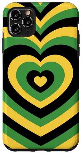 Hülle für iPhone 11 Pro Max Ästhetische jamaikanische Flagge, Farben, Kaffee, Latte, Liebe, Herz, Girly von Aesthetic Latte Heart