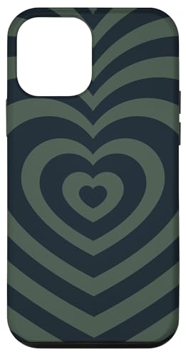 Hülle für iPhone 12 mini Ästhetischer Salbei Wald Grüner Kaffee Latte Love Heart Girly von Aesthetic Latte Heart