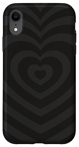 Hülle für iPhone XR Ästhetische schwarz grau Kaffee Latte Liebe Herz Girly von Aesthetic Latte Heart