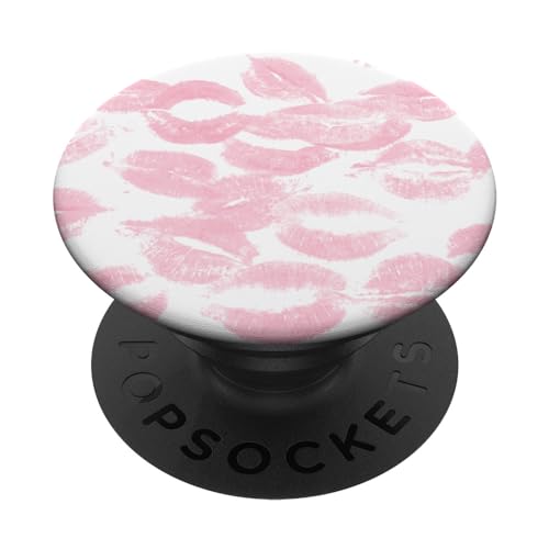 Coquette Pink Kisses Lippenstift Lip Kisses PopSockets mit austauschbarem PopGrip von Aesthetic Pattern Co