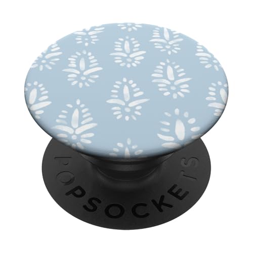 Hellblaues adrettes Blumenmuster in Aquarell PopSockets mit austauschbarem PopGrip von Aesthetic Patterns