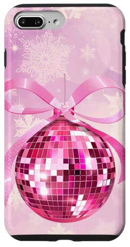 Hülle für iPhone 7 Plus/8 Plus Ästhetische Discokugel rosa Schleife Weihnachtsdekoration Kokette von Aesthetic Preppy Disco Ball Festive Holiday