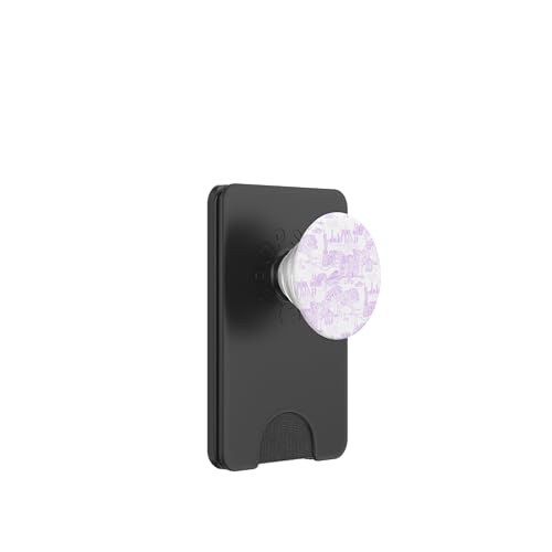 Mauve, Pastell New York Toile, Ich liebe NYC, Central Park PopSockets PopWallet für MagSafe von Aesthetic Toile Patterns