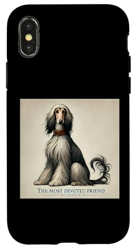 Hülle für iPhone X/XS Afghanischer Hound Shirt Hund Mama Papa Balkh Baluchi Tee Doggie Pet von Afgan Hound Gifts and Doggie Shirts