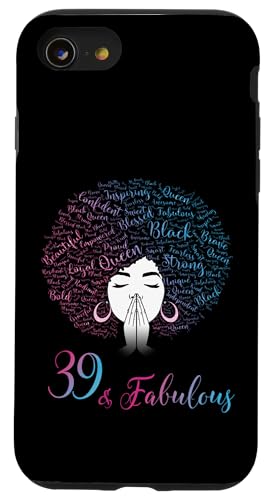 Hülle für iPhone SE (2020) / 7 / 8 39 & Fabulous Black Queen Afro Hair zum 39. Geburtstag von African American Women's Fabulous Birthday