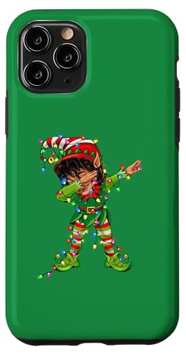 Hülle für iPhone 11 Pro Süße afrikanische Weihnachtsbeleuchtung mit Elfenmotiv, Schwarz von African Dabbing Elf