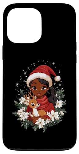 Hülle für iPhone 13 Pro Max Weihnachten Frauen Rentier Deko Afrikanische Weihnachtsfrau von Afrikanische Weihnachtsfrau Damen Weihnachten Deko