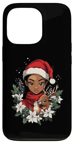 Hülle für iPhone 13 Pro Weihnachten Frauen Rentier Deko Afrikanische Weihnachtsfrau von Afrikanische Weihnachtsfrau Damen Weihnachten Deko