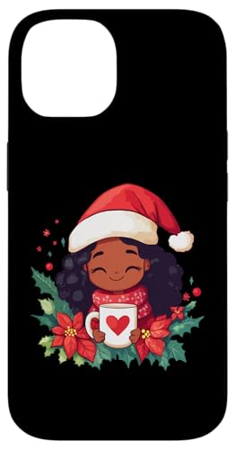 Hülle für iPhone 14 Weihnachten Frauen Kaffee Kinder Afrikanische Weihnachtsfrau von Afrikanische Weihnachtsfrau Damen Weihnachten Deko