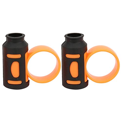 2pcs Drum Stick Control Clip, Fingerring Controller Anti-Rutsch Drumsticks Mutes Zubehör für Schlagzeuger Anfänger(Schwarz-Orange) von Agatige