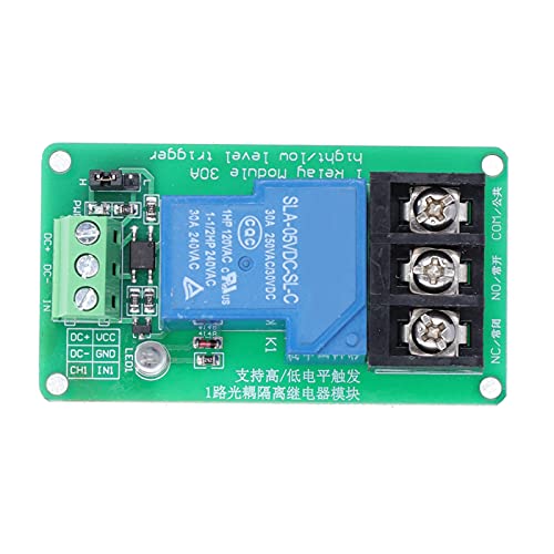 Agatige 1-Kanal-Relaismodul, 5-V-Optokoppler-Isolationslast-High-Low-Level-Triggerplatine, Schaltrelaisplatine für die Steuerung von Haushaltsgeräten von Agatige