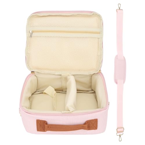 DSLR-Kameratasche, große Kapazität, verdickte, stoßfeste Kamera-Aufbewahrungstasche mit verstellbarem Schultergurt, anpassbar an CP910 1200 1300 (Pink) von Agatige