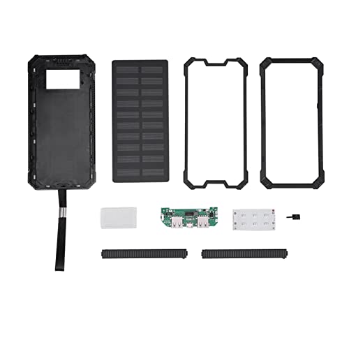 Power Bank Kabelloses Ladegerät, Tragbar, 20.000 MAh, Schnellladung, Dual-USB, Polar Mobile Power Bank Case, DIY-Kit Mit LED-Taschenlampen Für Mobile Geräte(Schwarz) von Agatige