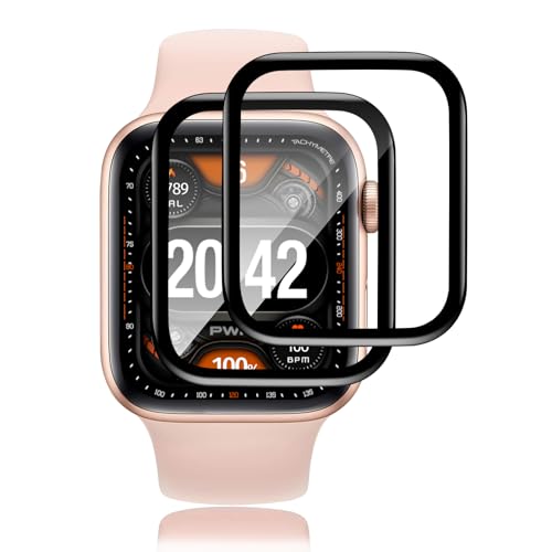 Agedate 2 Stück Schutzfolie für Panzerglas für Apple Watch 4/5/6/SE 44mm Schutzglas Folie, 9H Blasenfrei Displayschutz Folie für Watch 44mm Panzer Schutz Glas, HD Fingerabdruck Panzerfolie für SE 44mm von Agedate