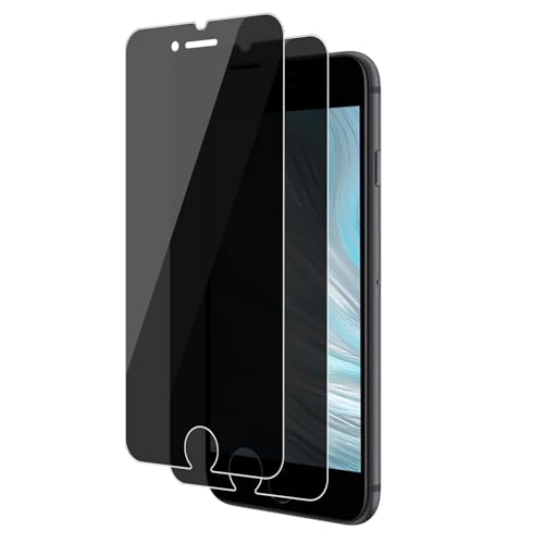 Agedate 2 Stück Sichtschutz Schutzfolie für Panzerglas für iPhone 6/6s/7/8/SE 2020 Schutzglas, Fingerabdruck-ID Anti Spy Panzerfolie für iPhone SE 2020 Displayschutz, Privatsphäre Folie für iPhone 8 von Agedate