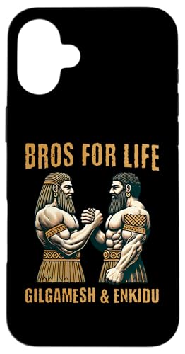 Hülle für iPhone 16 Plus Gilgamesh und Enkidu Bros For Life Lustige Geschichte von Agema-Bekleidung