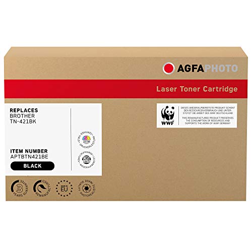 AgfaPhoto Laser Toner ersetzt Brother TN-421BK, 3000 Seiten, schwarz (für die Verwendung in Brother HL-L8260) von AgfaPhoto