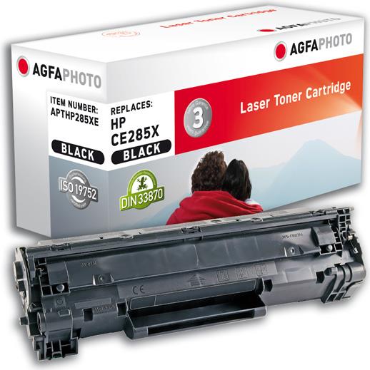 AgfaPhoto - Schwarz - compatible - wiederaufbereitet - Tonerpatrone (Alternative zu: Canon CRG-725, HP CE285X, HP 85X) - f�r Canon i-SENSYS LBP6020, LBP6030, HP LaserJet Pro M1132, M1136, P1102, P1104, P1108, P1109 von AgfaPhoto