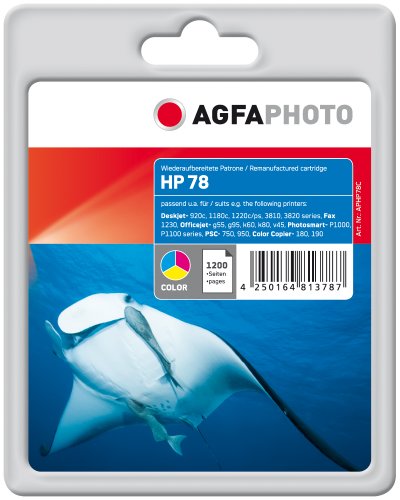 AgfaPhoto Tintenpatrone mehrfarbig kompatibel zu HP78 (C6578AE) geeignet für HP Deskjet 940 C, 916c, 920c, 930c/cm, 932c, 935c, 950c, 952c, 959c, 960c, 970cse/cxi von AgfaPhoto