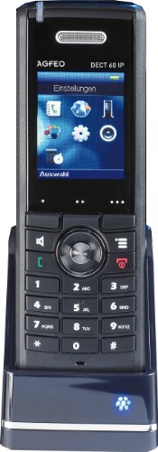 Agfeo DECT 60 IP Schnurlose Digitaltelefone (5,1 cm (2 Zoll) Display, Freisprechenfunktion, Weckfunktion) schwarz von Agfeo