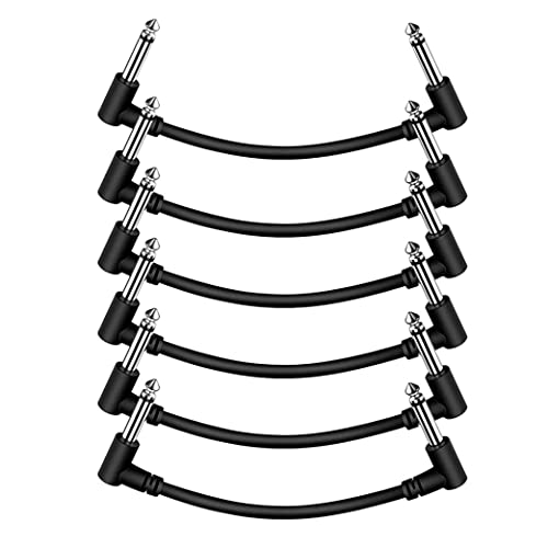 Agwuoetr 6 Rauschfreies Gitarrenkabel,1/4-Gitarrenpedalkabel, Instrumenteneffektpedal-Patchkabel für Gitarren-/Basspedal Agwuoetr 6 Rauschfreies Gitarrenkabel,1/4-Gitarrenpedalkabel, Instrumenteneffektpedal-Patchkabel für Gitarren-/Basspedal von Agwuoetr