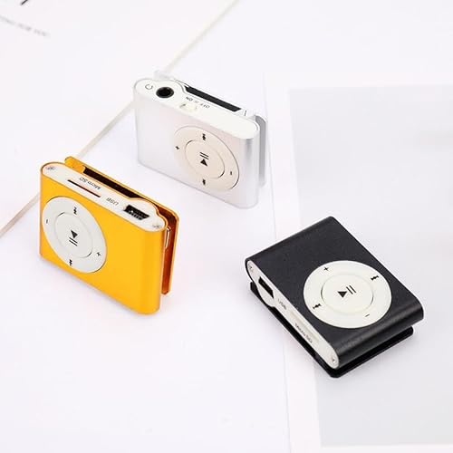 MP3-Player USB2.0 mit Clip Zum Abspielen von Musik, TF-Karte, Einfaches Design, Tragbar für Reisen (a) von Ailgely