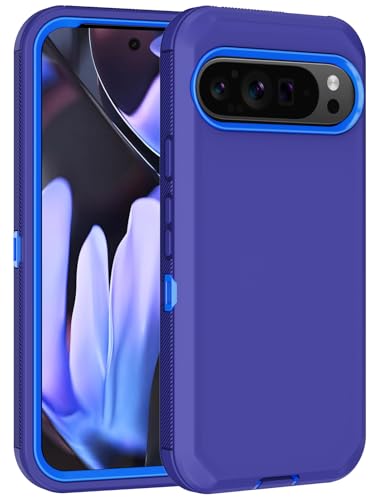 Aimoll-88 Schutzhülle für Google Pixel 9 Pro XL mit eingebautem Displayschutz, strapazierfähig, Fallschutz in Militärqualität, stoßfest, für Google Pixel 9 Pro XL 2024, Blau von Aimoll-88