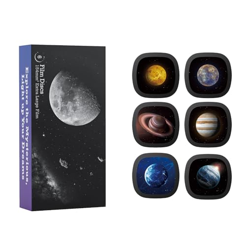 Realistische Scheiben - Scheiben für Ainael Meteor und Galaxy Projektor, 5k Ultra HD Discs für Heimplanetarium, 6 Discs Set ohne Projektor (Solar System 1) von Ainael