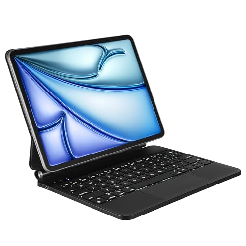 Magic Keyboard 10.9'' iPad Air (5, 4 Gen) hülle mit Tastatur für iPad Pro 11 Zoll (3. /2. /1. Gen) Freischwebendes Stand Design, Magnetische Tastatur mit Trackpad, QWERTY English Layout von Ainoi