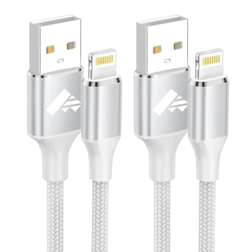 Aioneus iPhone Ladekabel, Lightning Kabel [2Pack 1M] iPhone Kabel MFi Zertifiziert iPhone Schnellladekabel USB Lightning Kabel für iPhone 14 13 12 11 Pro Max Mini XS XR X 8 7 6 6s Plus 5 SE 2020,iPad von Aioneus